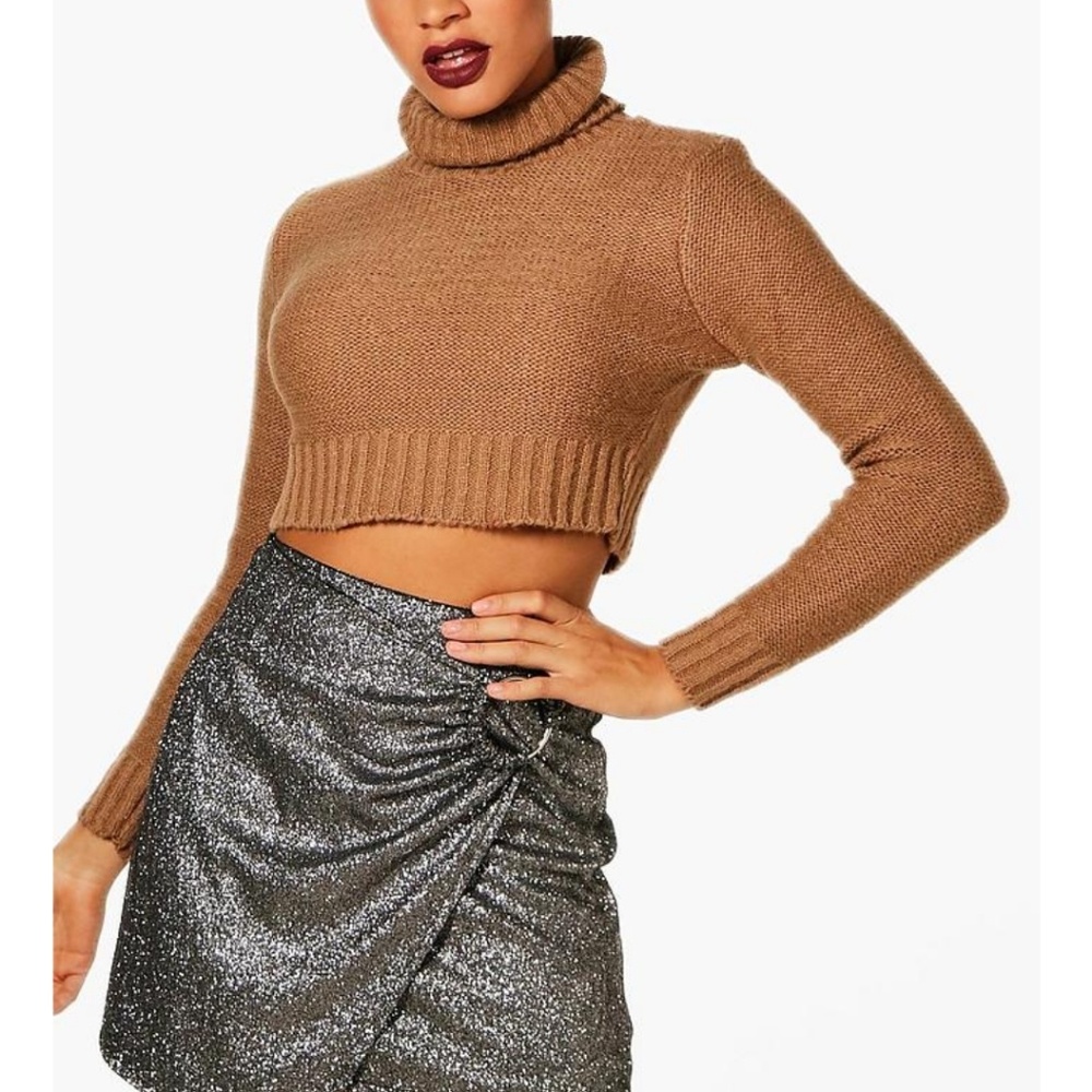 Crop Turtle Neck Jumper